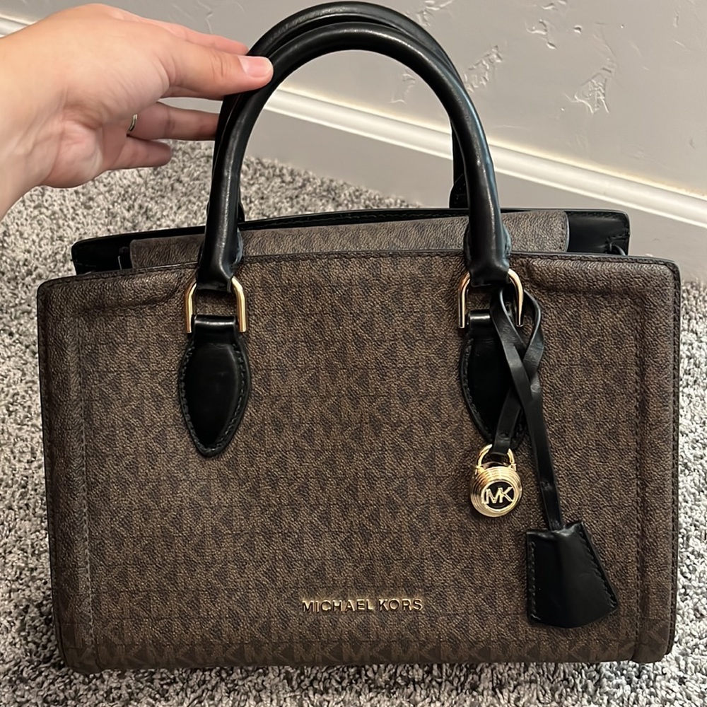 Michael Kors Brown and Black Crossbody Bag